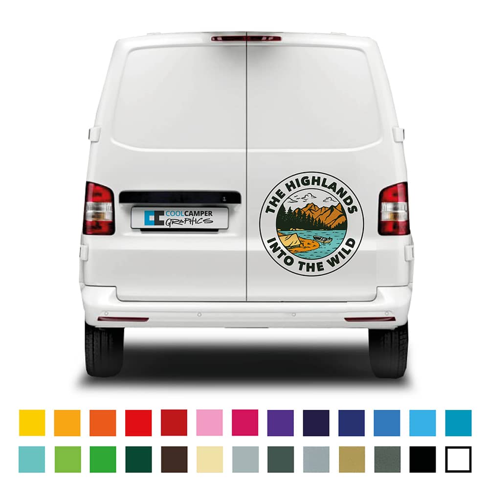 Transporter Camper Van Into The Wild Rear Graphic