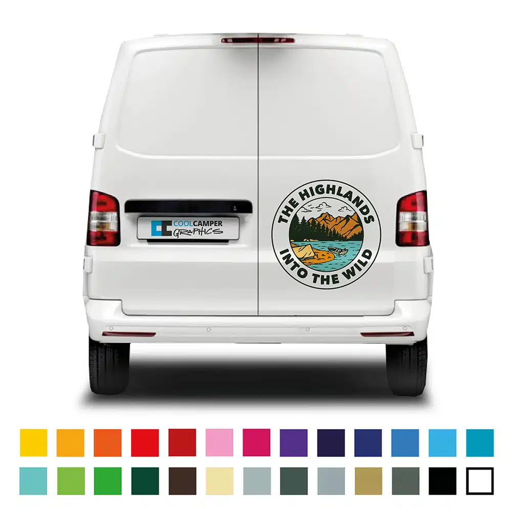 Transporter Camper Van Into The Wild Rear Graphic