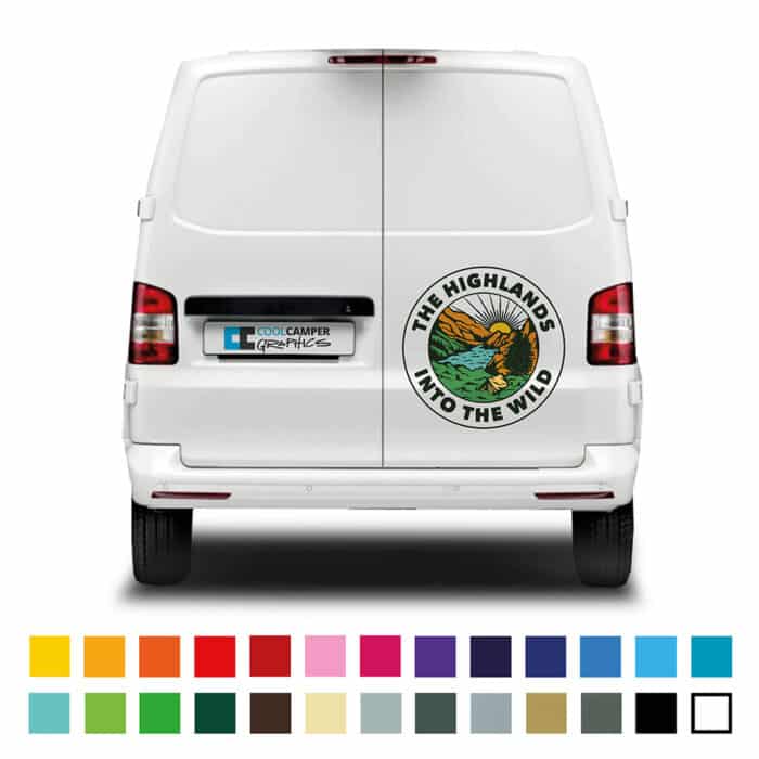 Transporter Camper Van Into The Wild Rear Graphic V2