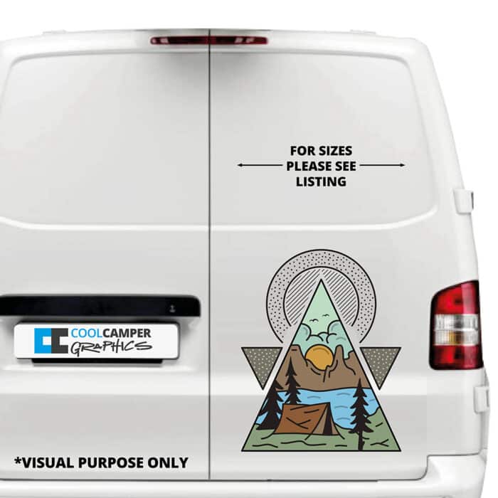 Transporter Camper Van Triangle Tent Rear Graphic