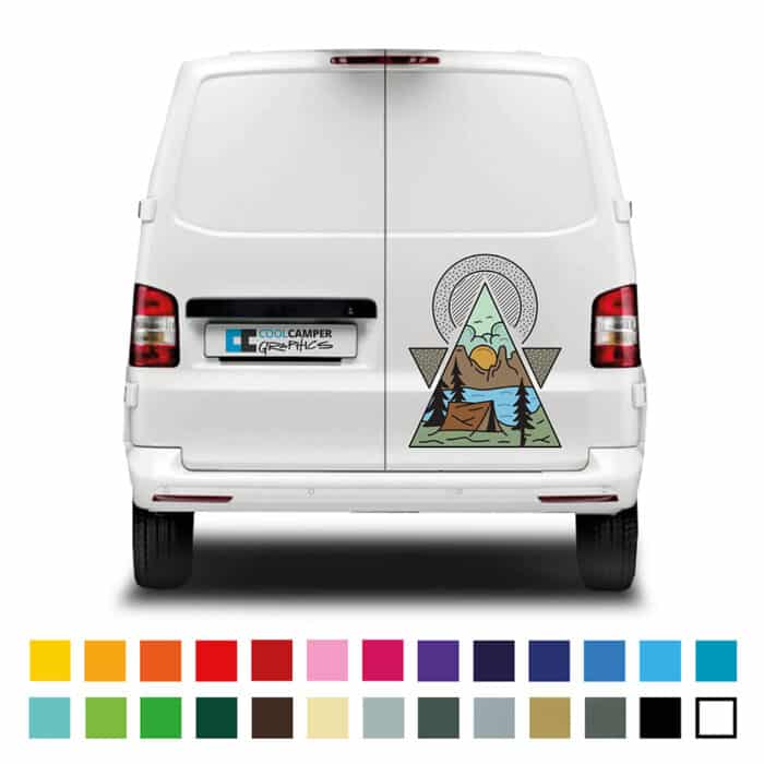 Transporter Camper Van Triangle Tent Rear Graphic