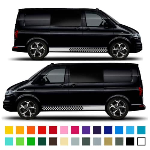 Transporter T4 T5 T6 Camper Van Checkered Stripe Sticker