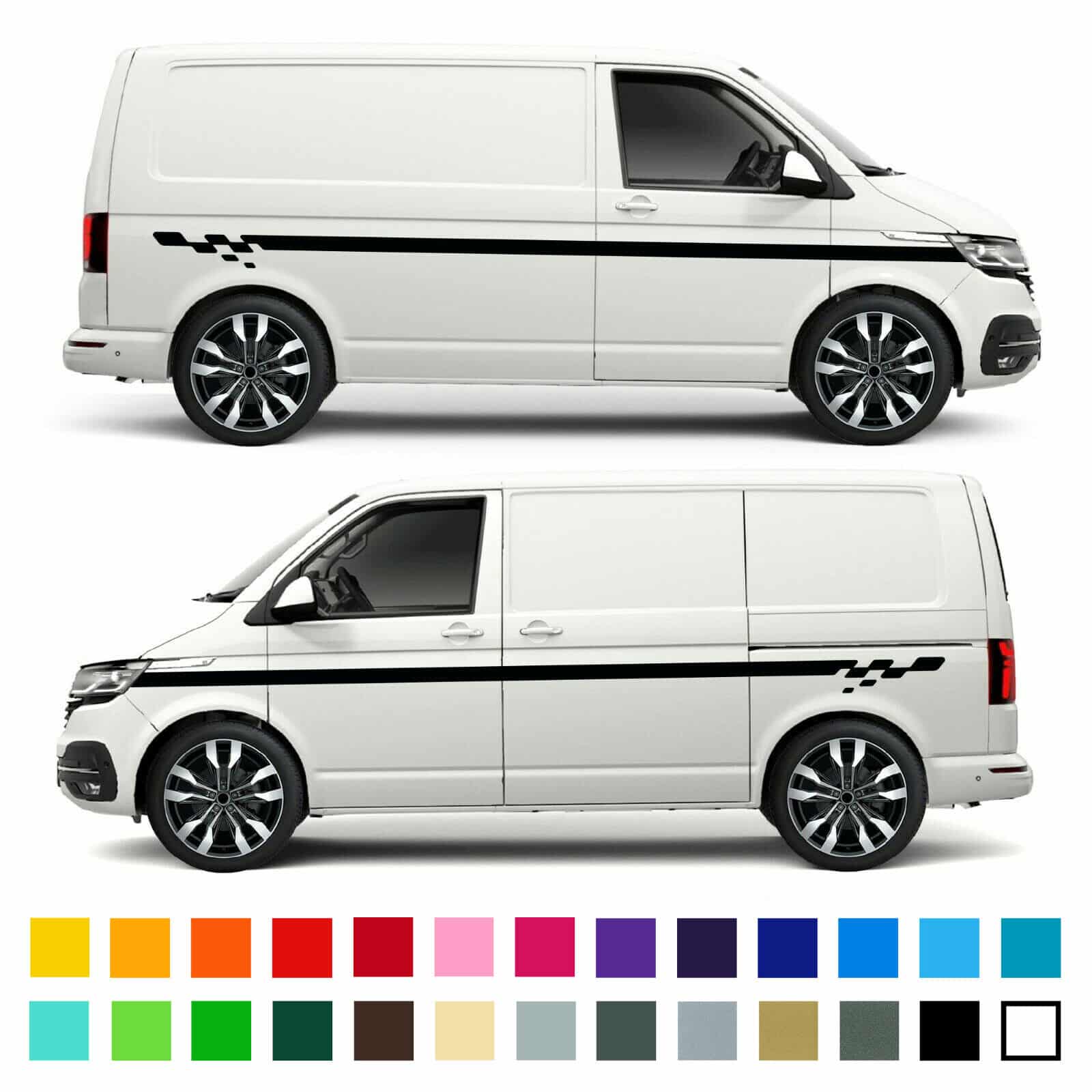 Transporter T4 T5 T6 Camper Van Side Racing Stripes