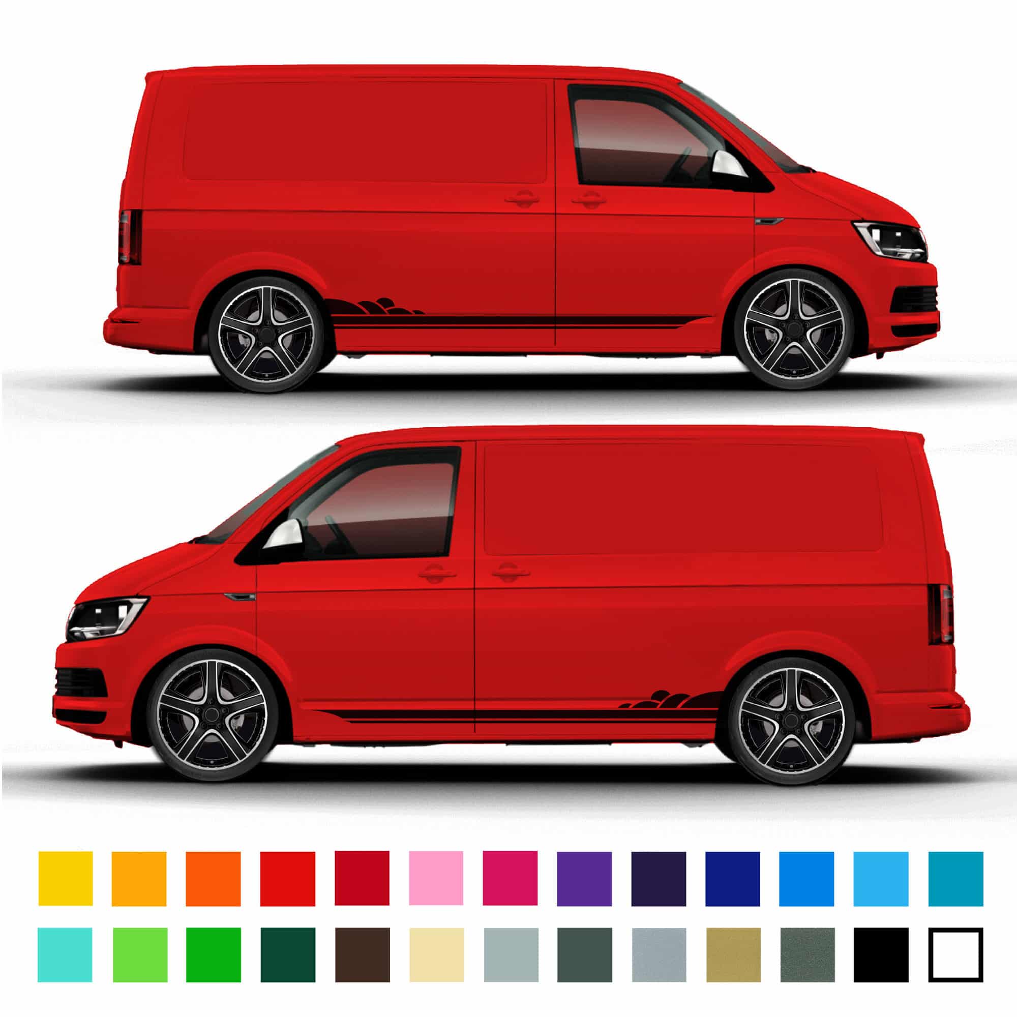 Transporter Camper Bubble Stripe Graphics