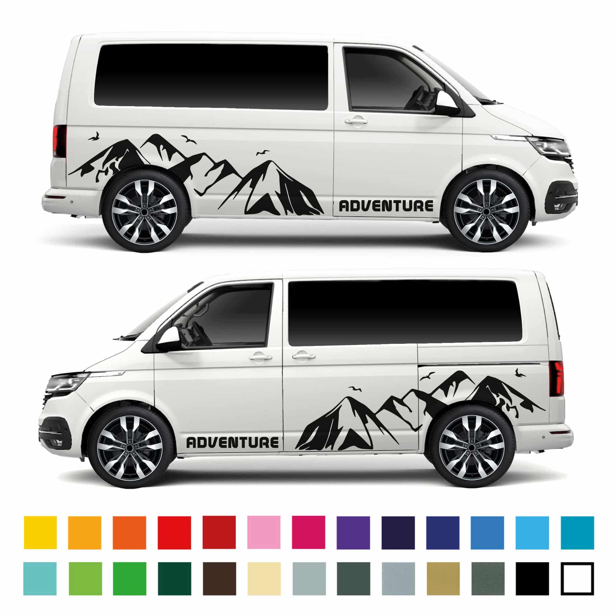 Transporter Camper Van Mountain Graphics