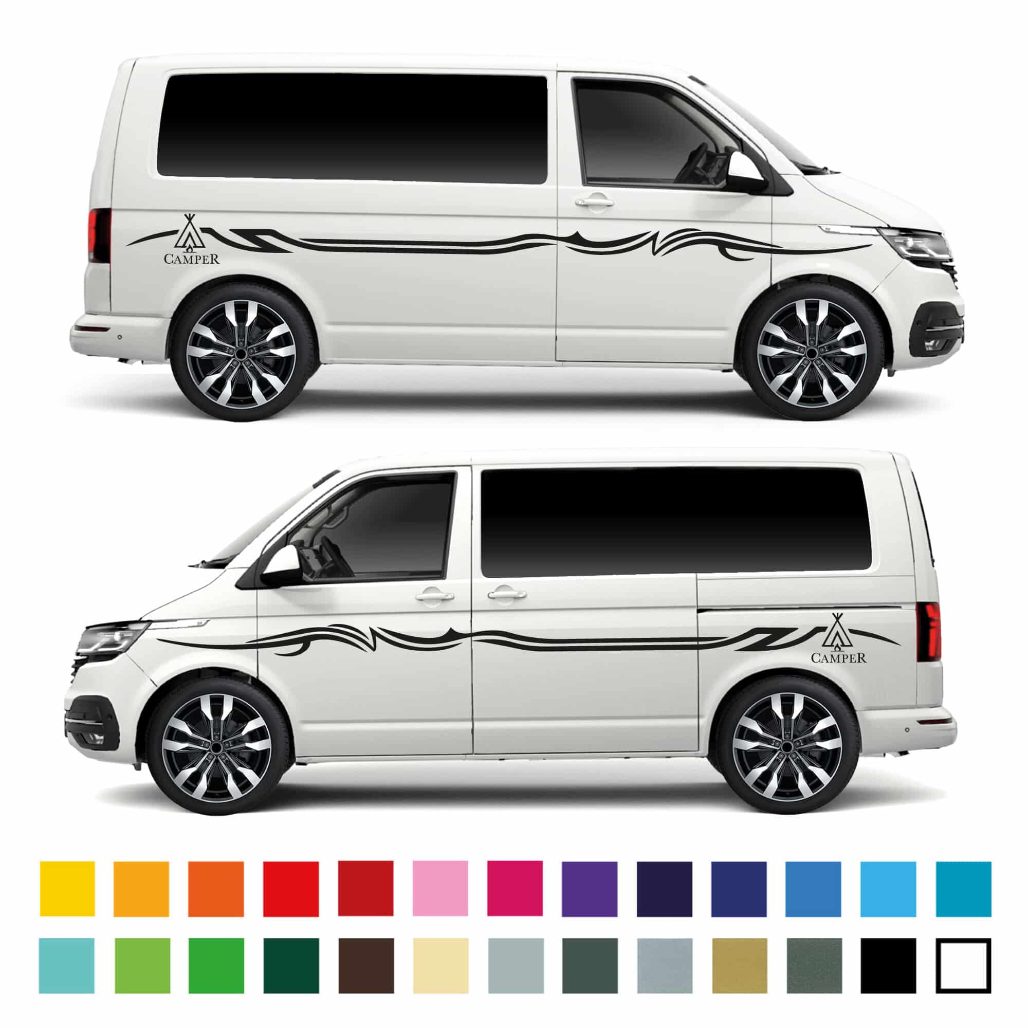 Transporter Camper Van Swoosh Graphic