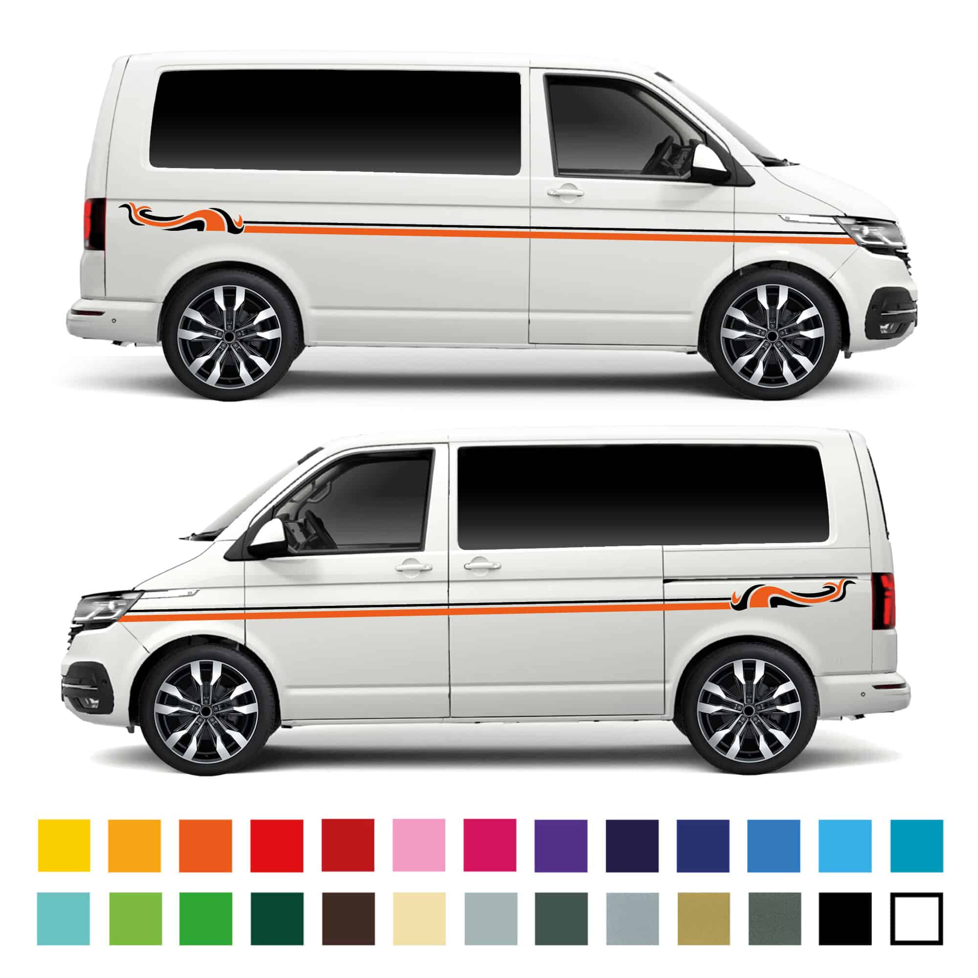 Transporter Camper Fire Stripe Graphic