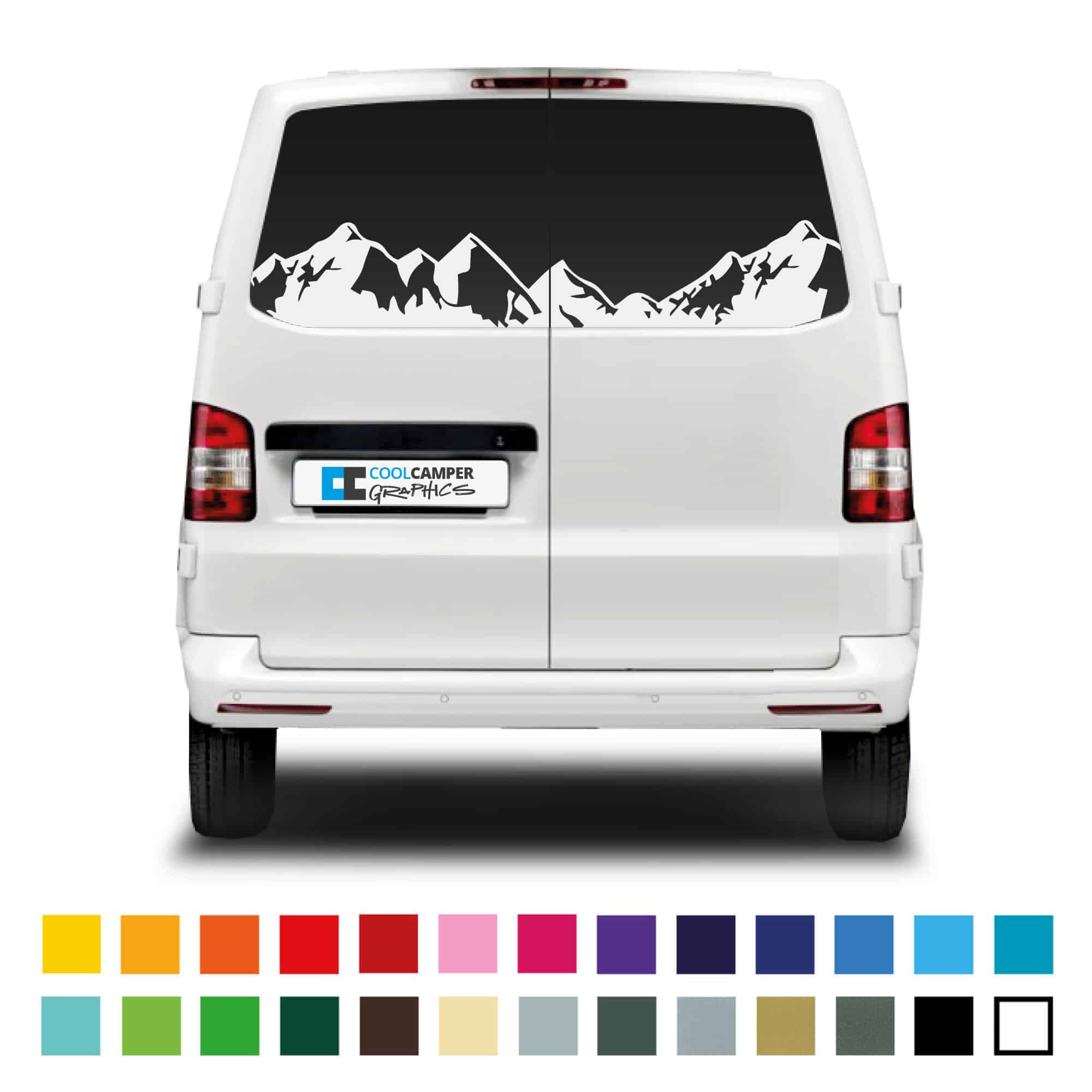 Transporter Camper Van Rear Mountain Graphic