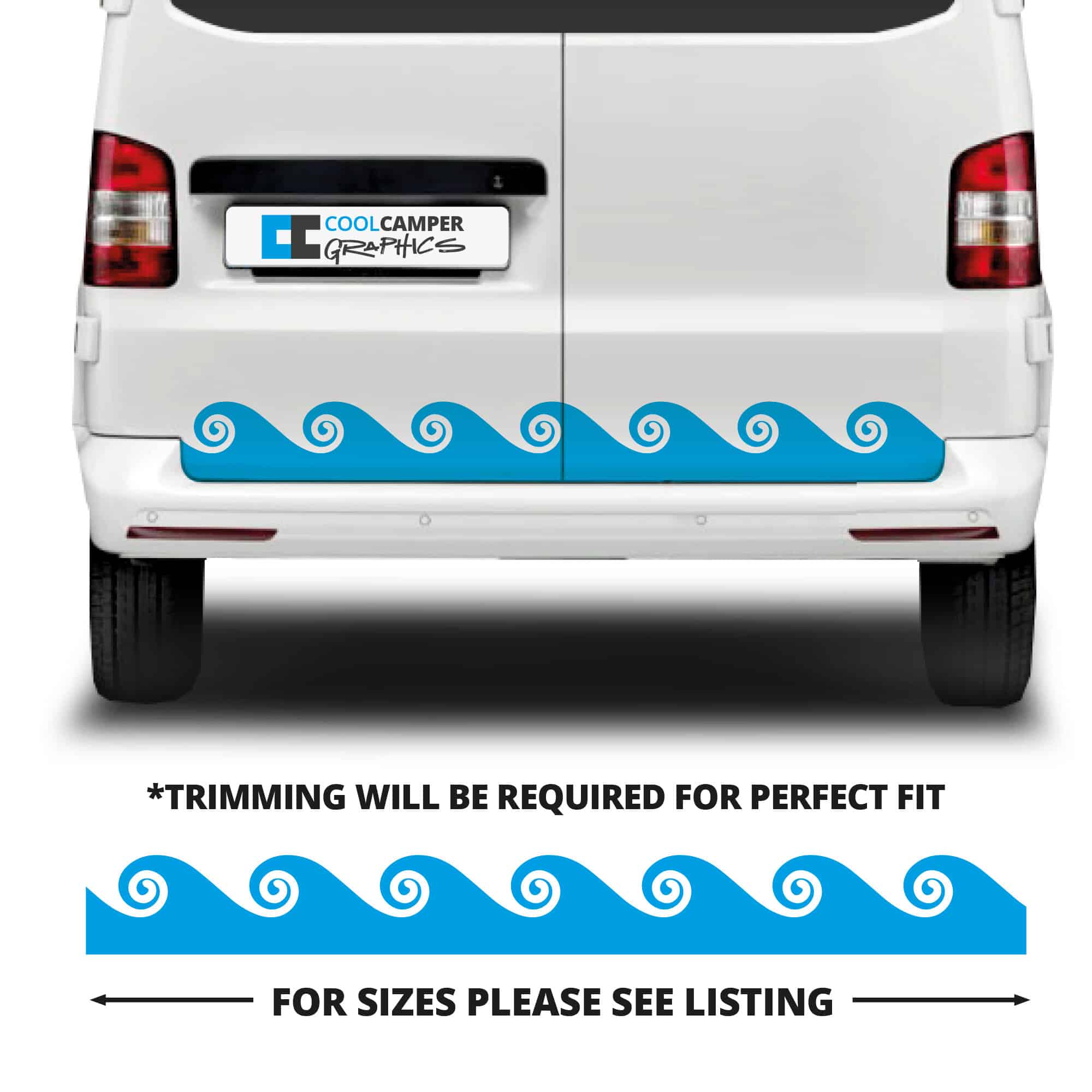 Transporter Camper Van Rear Wave Graphic