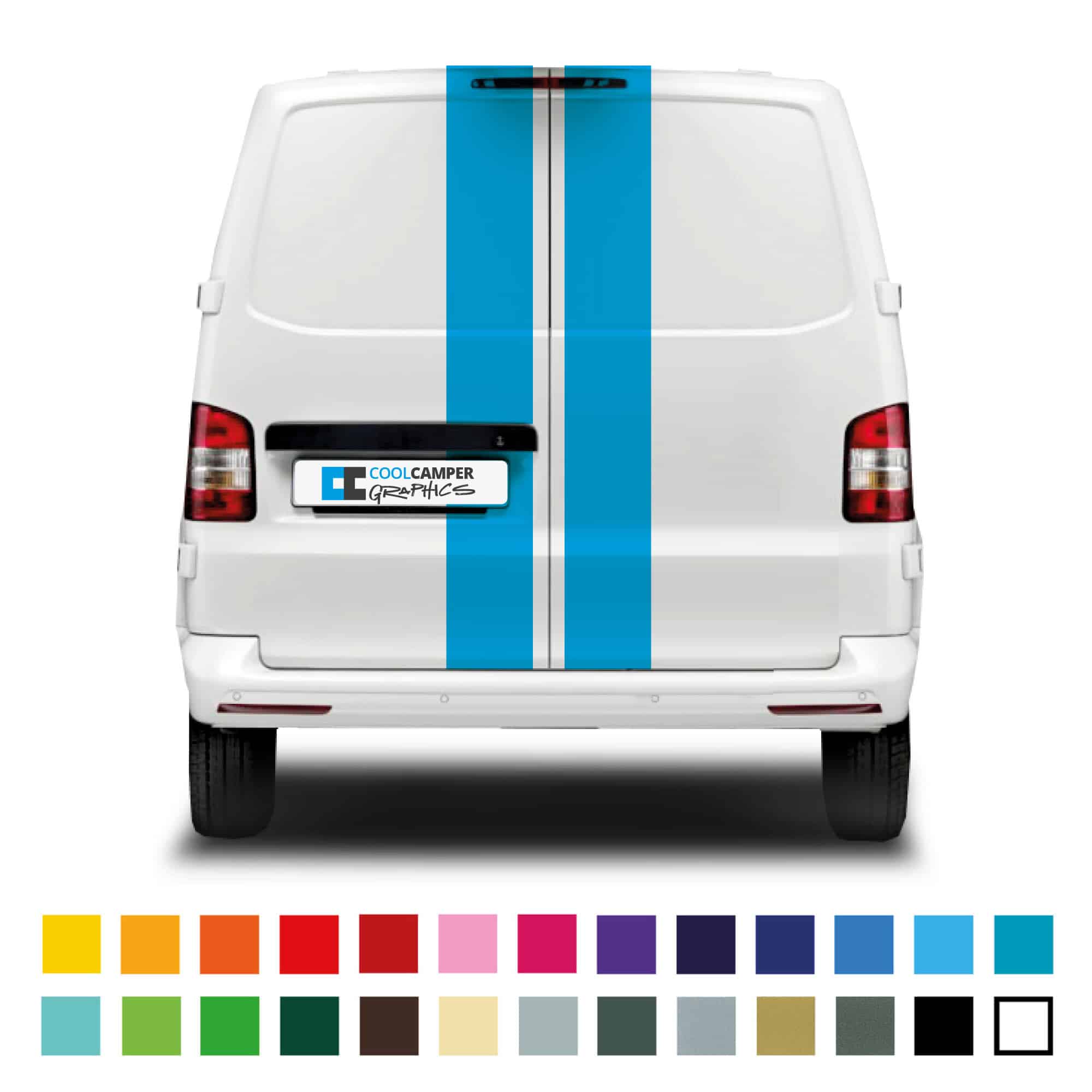 Transporter Camper Van Rear Viper Stripe Graphic