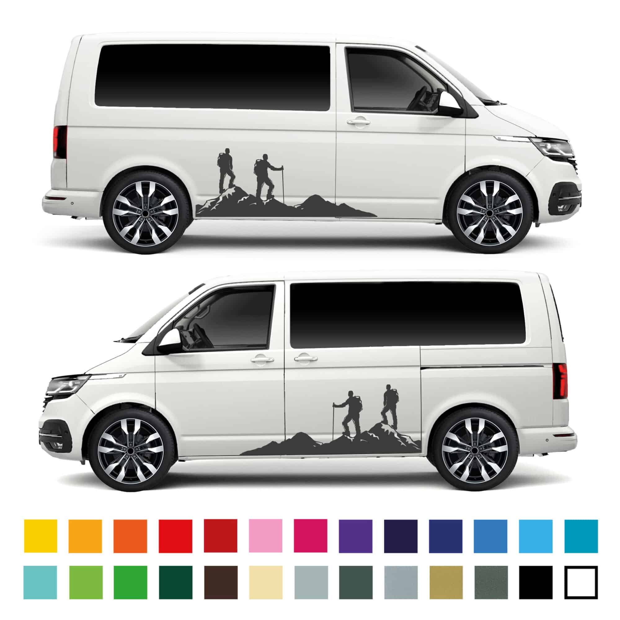 Vw Volkswagen Transporter Camper Van Hiking Side Stripe Graphics