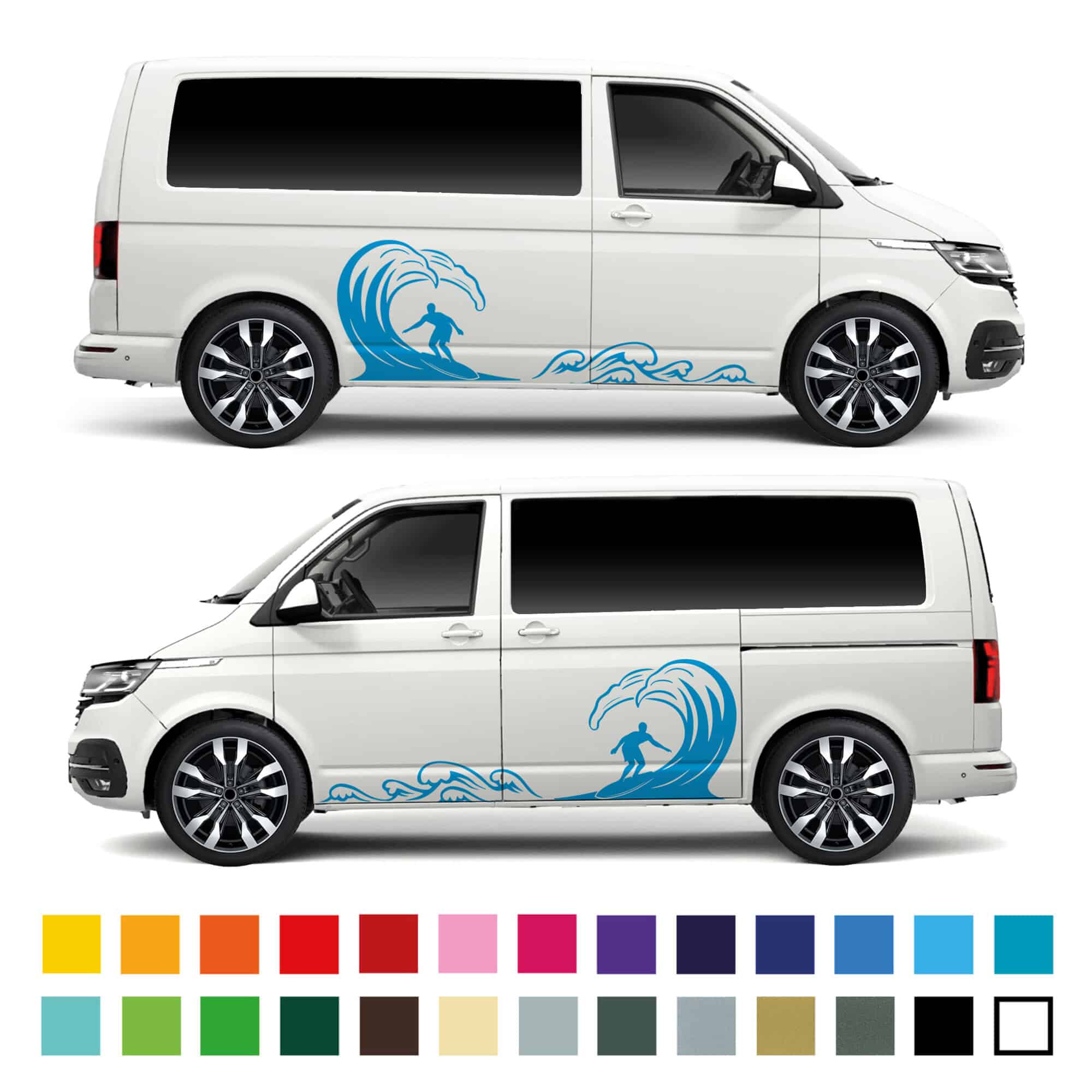 Vw Volkswagen Transporter Camper Van Surfing Side Stripe Graphics