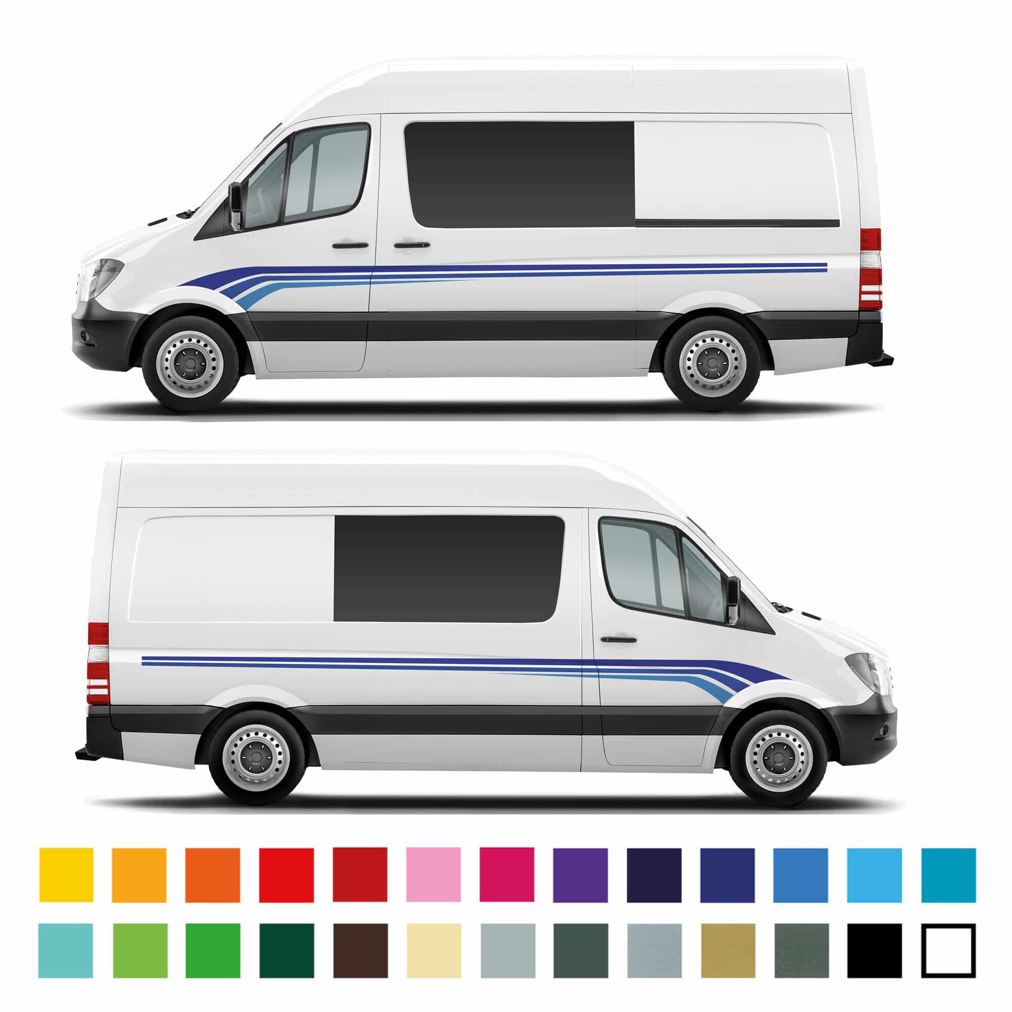 Mercedes Sprinter Campervan Side Tribal Camper Stripe Graphics Decals