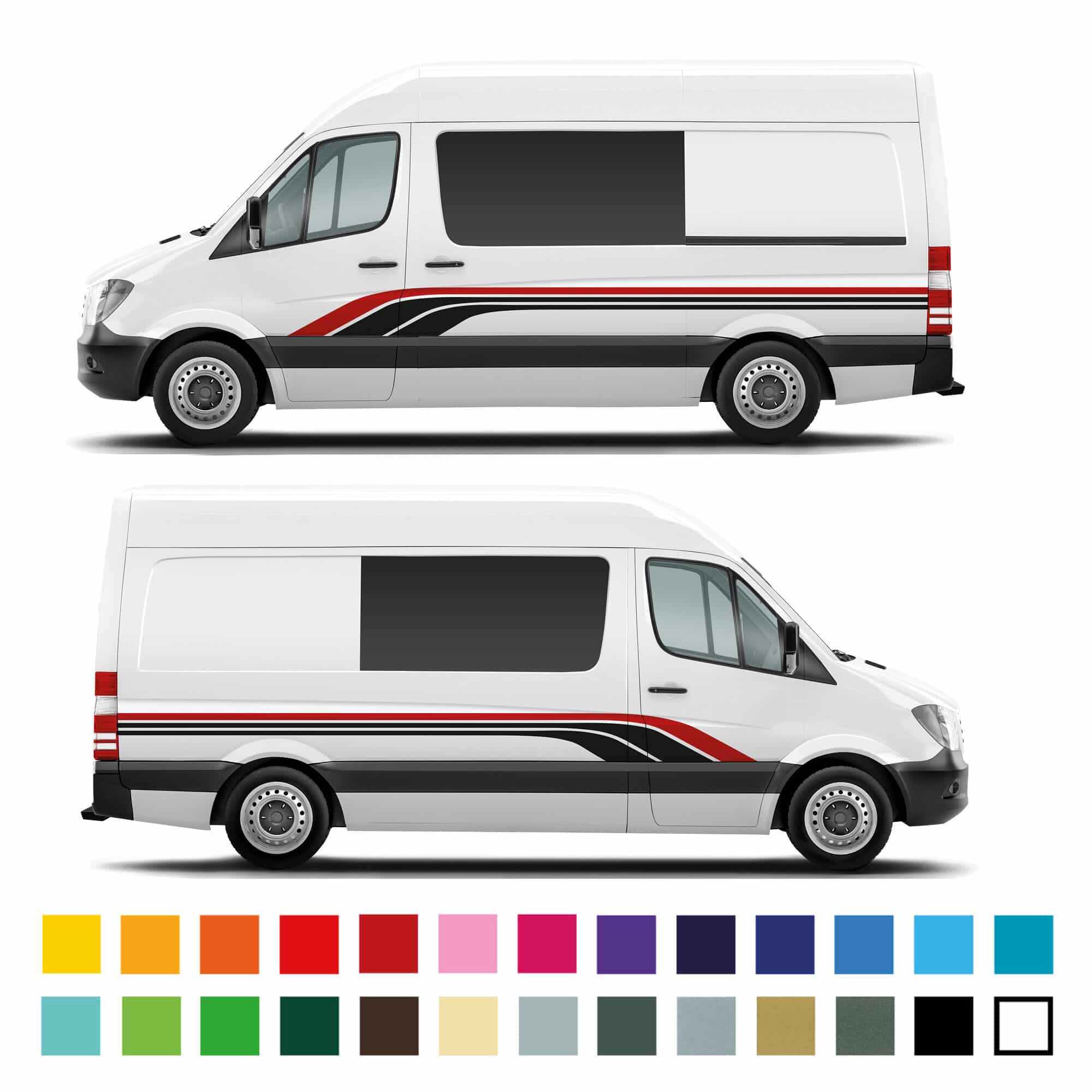 Mercedes Sprinter Campervan Side Tribal Camper Stripe Graphics Decals