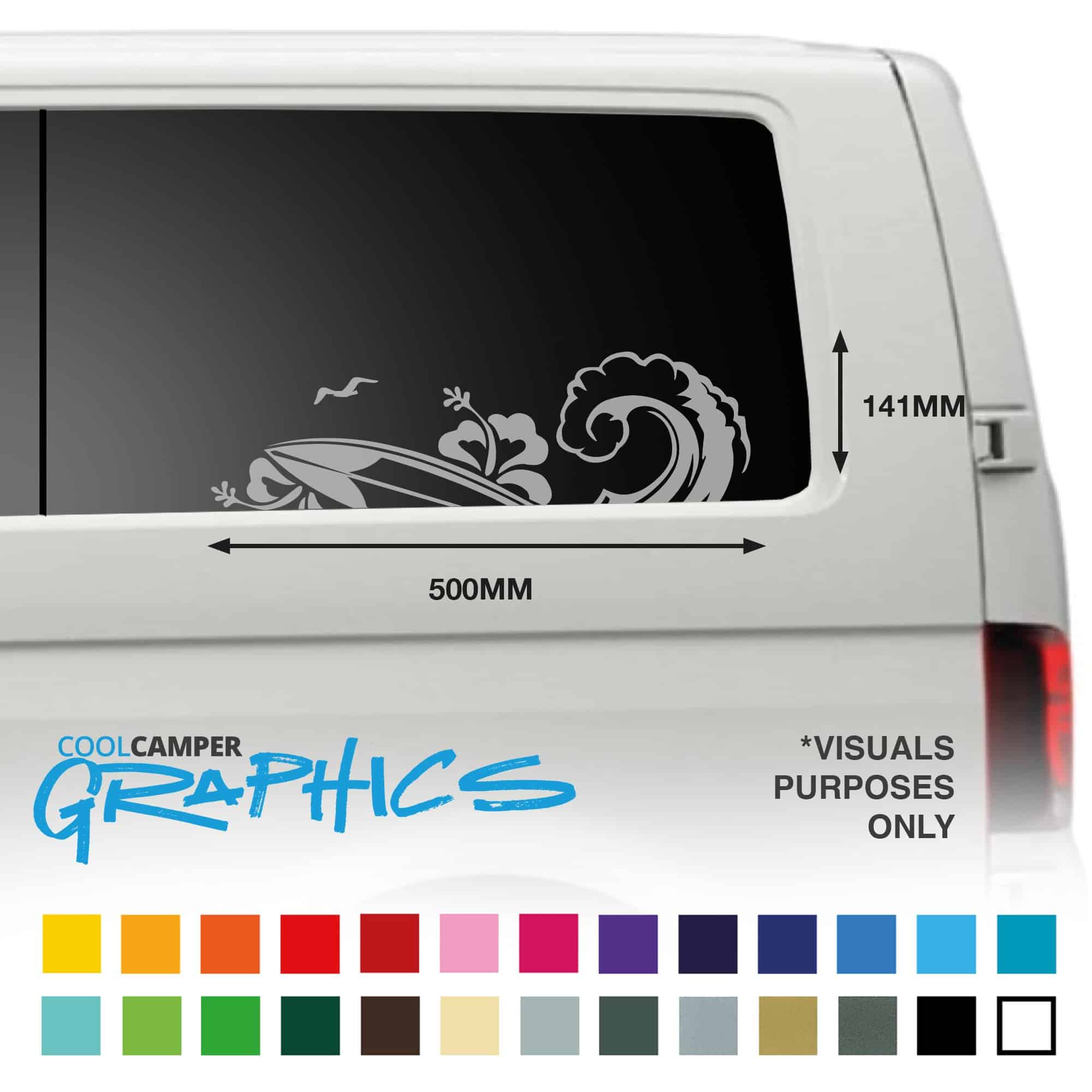 Volkswagen Vw Transporter T4 T5 T6 Campervan Surf Waves Panel Graphic Decal