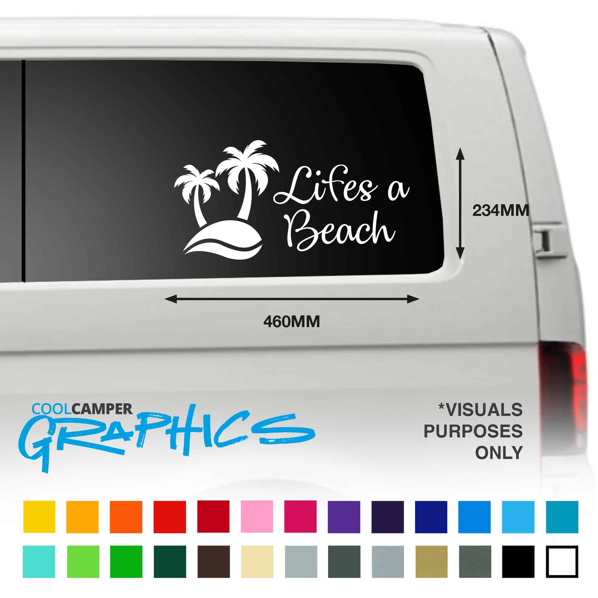 Volkswagen Vw Transporter T4 T5 T6 Camper Van Lifes A Beach Stripe Graphic Decal